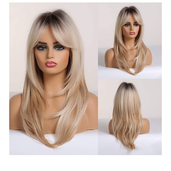 ?️ Dark Roots Layered Synthetic Hair Wigs  main image 8